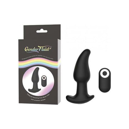 Introducing the SensiPleasure Gender Fluid Twirler Anal Vibe w/Remote - Black: Model SF-2021 - Adult Naughty Store