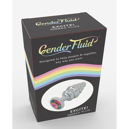 Gender Fluid Excite! Ribbed Plug - Silver