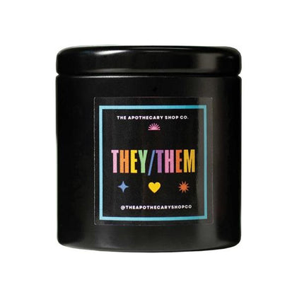 Vanilla Bean Scented Gender Fluid They/Them Candle - 4 Ounce Round Candle by Luxe Aromas - Adult Naughty Store