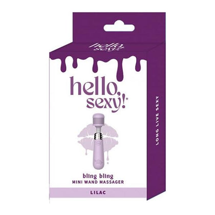 Introducing the Hello Sexy! Bling Bling Mini Wand Massager - Lilac 💜 - A Sensual Delight for Intimate Pleasure!