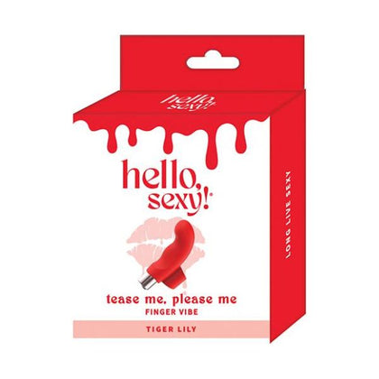 Tiger Lily Hello Sexy! Tease Me, Please Me Finger Vibe - 8 Speeds, 20 Patterns, USB Rechargeable, Waterproof - For Sensual Stimulation and Pleasure - Pink