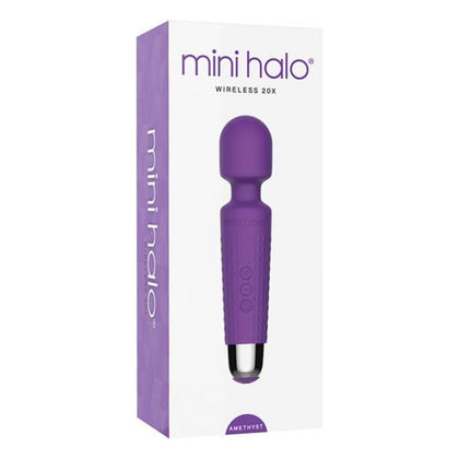 Voodoo Toys Mini Halo Wireless 20x Wand - Amethyst - Powerful Silicone Rechargeable Massager for Intense Pleasure - Adult Naughty Store