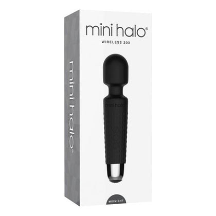 Voodoo Toys Mini Halo Wireless 20x Wand - Midnight: Powerful Bendable Silicone Massager for Intense Pleasure - Adult Naughty Store