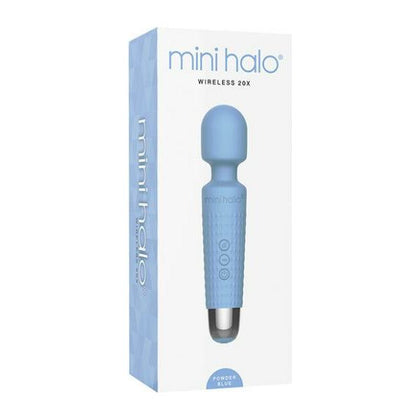 Voodoo Toys Mini Halo Wireless 20x Wand - Powerful Waterproof Silicone Massager for Intense Pleasure - Powder Blue