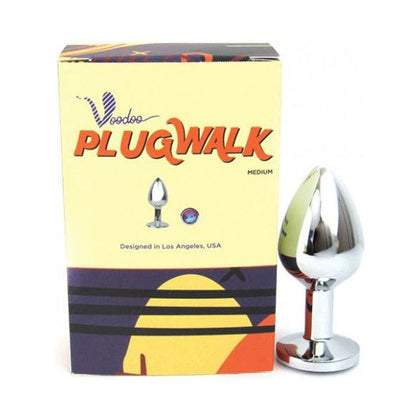 Voodoo Plug Walk Medium Stainless Steel - Silver: Luxurious Medium-Sized Stainless Steel Anal Plug for Sensual Pleasure - Adult Naughty Store