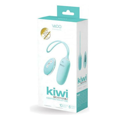 Vedo Kiwi Rechargeable Insertable Bullet - Tease Me Turquoise - Adult Naughty Store