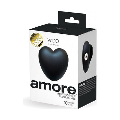 Vedo Amore Rechargeable Pleasure Vibe - Model XYZ - Unisex Intimate Massager for Deep Stimulation - Black