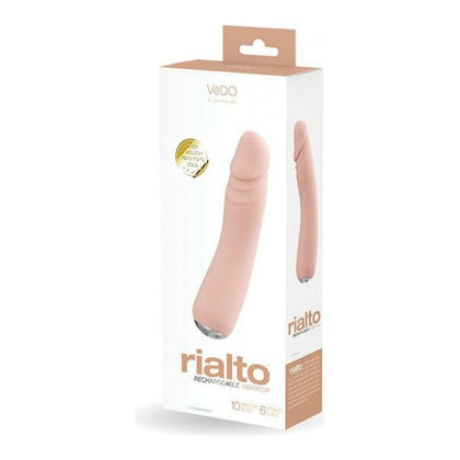 Vedo Rialto Rechargeable Dual-Motor Vibrator - Model V-1001 - For All Genders - Intense Pleasure for Internal and External Stimulation - Vanilla - Adult Naughty Store