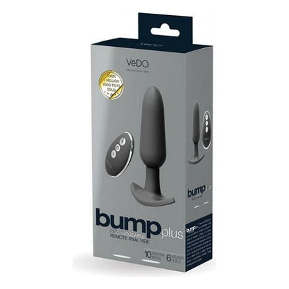 VeDO Bump Plus Rechargeable Remote Control Anal Vibe - Just Black - Adult Naughty Store