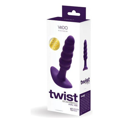 Introducing the Vedo Twist Rechargeable Anal Plug - Purple: The Ultimate Pleasure Powerhouse - Adult Naughty Store