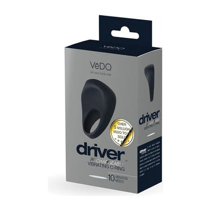 Vedo Driver Rechargeable Vibrating C-Ring - Black | Elevate Intimacy with the Vedo Driver C-Ring for Men - Model X1 | Enhance Pleasure and Connection
