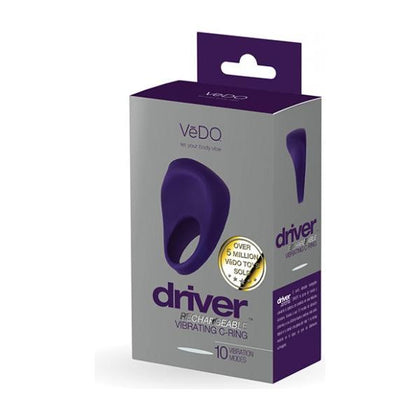Vedo DRV-500 Rechargeable Vibrating C-Ring for Men - Pleasure Enhancer - Purple