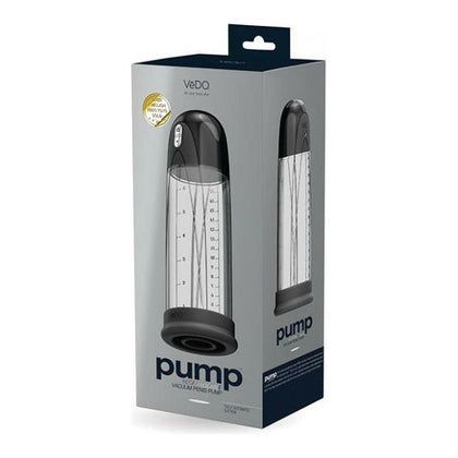 Vedo Just Black Rechargeable Vacuum Penis Pump - Enhance Stamina and Size for Men's Pleasure