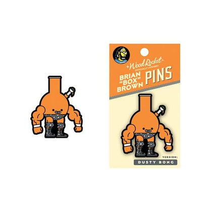 BROWN: Dusty Bong Enamel Pin - Novelty Marijuana-Inspired Lapel Accessories