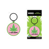 Wood Rocket I Am Dope Weed Leaf Keychain - Pink/Green - Adult Naughty Store