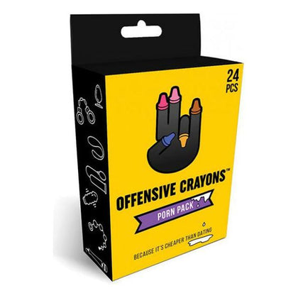 Wood Rocket Offensive Crayons Porn Pack - Adult Coloring Crayons with 24 Seductive Shades for Erotic Artwork