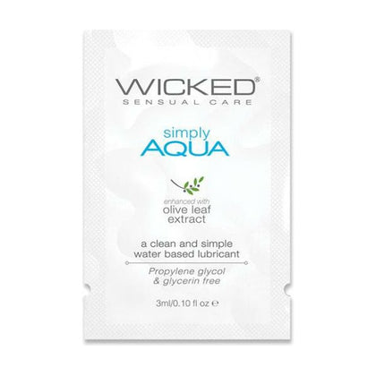 Wicked Sensual Care Simply Aqua Water Based Lubricant  - .1 Oz - Adult Naughty Store