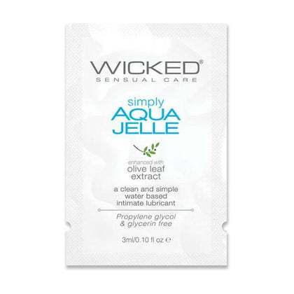 Wicked Simply Aqua Jelle Water Based Lubricant - The Ultimate Pleasure Enhancer for All Genders - Model: .1oz