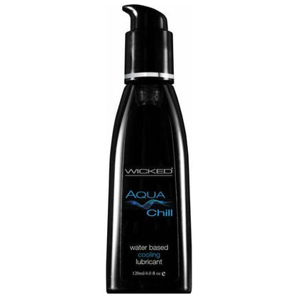 Wicked Aqua Chill Cooling Water Based Lubricant 4oz - The Ultimate Sensation Enhancer for Intense Pleasure