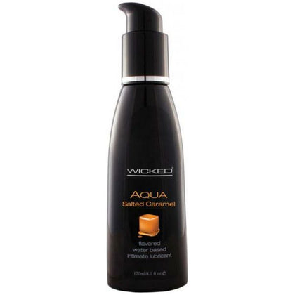 Wicked Sensual Care Aqua Salted Caramel Water-Based Lubricant - Enhance Oral Pleasures - 4oz Bottle - Adult Naughty Store