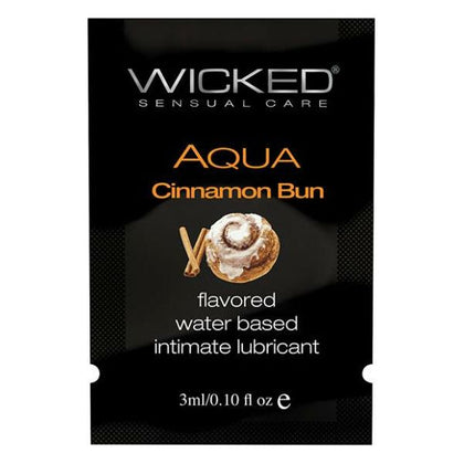 Wicked Sensual Care Aqua Waterbased Lubricant - .1 Oz Cinnamon Bun

Introducing the Wicked Sensual Care Aqua Waterbased Lubricant - .1 Oz Cinnamon Bun: The Ultimate Pleasure Enhancer for Intimate Delights
