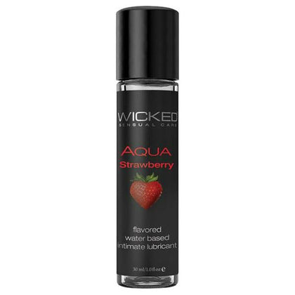 Wicked Aqua Water Based Flavored Lubricant Strawberry 1oz - Adult Naughty Store