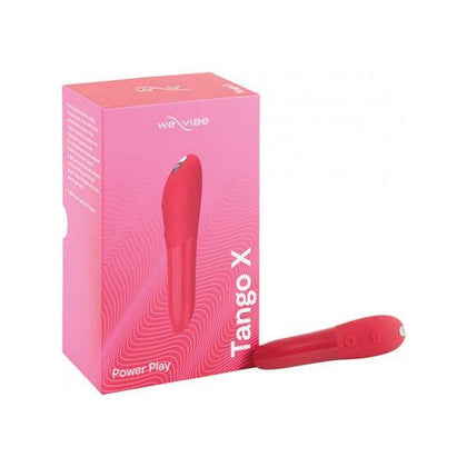 Introducing the We-Vibe Tango X - The Ultimate Cherry Red Bullet Vibrator for Deep Rumbly Pleasure - Model X1234 - Unisex - Targeted Stimulation - Powerful and Discreet