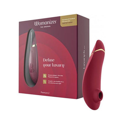 Womanizer Premium 2 - Bordeaux: The Ultimate Clitoral Stimulator for Women's Pleasure Air Technology - Adult Naughty Store