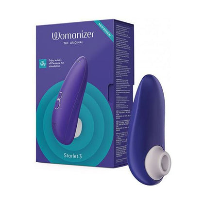 Womanizer Starlet 3 - Indigo Clitoral Stimulator for Women - Intense Pleasure Air Technology - Waterproof - USB Rechargeable - 6 Intensity Levels - Compact and Elegant Design - 5 Year Warrant - Adult Naughty Store