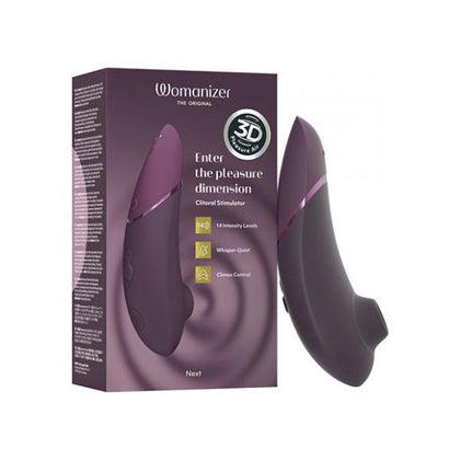 Womanizer Next 3d Climax Control Pleasure Air Stimulator - Model N3, Female Clitoral Dark Purple
