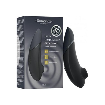 Womanizer Next 3D Climax Control Pleasure Air Clitoral Stimulator - Black - Adult Naughty Store