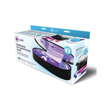 LUV Portable UV Sanitizing Case - Model X123 - Black - Discreetly Clean and Protect Your Intimate Pleasure Toys