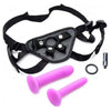 Double-G Deluxe Vibrating Strap On Kit - The Ultimate Pleasure Experience for All Genders - Purple - Adult Naughty Store