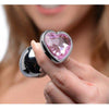 Booty Sparks Pink Heart Gem Anal Plug Set - Model BSG-2001 - Unisex Anal Pleasure Toy in Romantic Pink - Adult Naughty Store