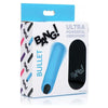 Bang! Vibrating Bullet W- Remote Control - Blue - Adult Naughty Store