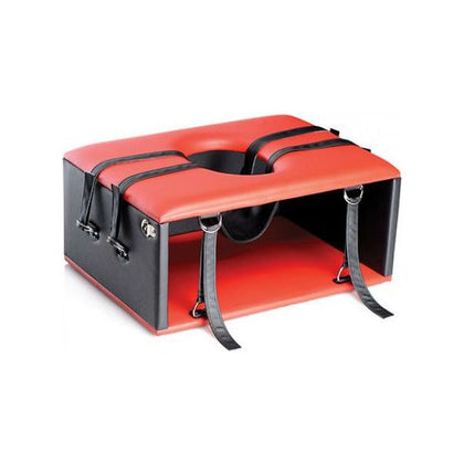 Master Series Queening Chair - Deluxe BDSM Furniture for Intimate Pleasure - Model QS-2001 - Unisex - Ultimate Comfort and Control - Red