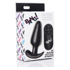 Velvet Pleasure: Bang! 21x Vibrating Silicone Butt Plug W-remote - Black - Adult Naughty Store