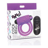 Bang! Vibrating Cock Ring & Bullet W-remote Control - Purple