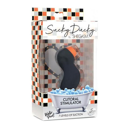 Introducing the Inmi Shegasm Sucky Ducky Silicone Clitoral Stimulator - Black: The Ultimate Pleasure Companion for Sensational Clitoral Stimulation!