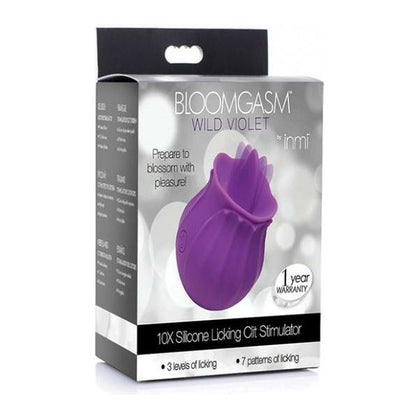 Inmi Bloomgasm Wild Violet Silicone Licking Clit Stimulator - Model BV-001 - Women's Pleasure Toy - Purple