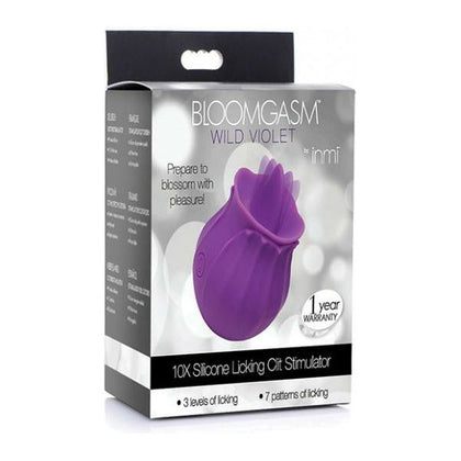 Inmi Bloomgasm Wild Violet Silicone Licking Clit Stimulator - Model BV-001 - Women's Pleasure Toy - Purple - Adult Naughty Store