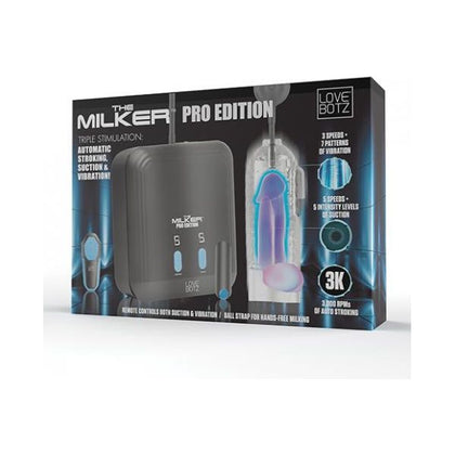 Lovebotz The Milker Pro Edition - Clear: The Ultimate Automatic Male Masturbator for Intense Pleasure - Adult Naughty Store