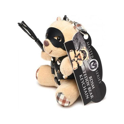 Master Series BDSM Teddy Bear Keychain - Kink Edition, Model BDTB-001, Unisex, Pleasure Accessory, Light Peach - Adult Naughty Store