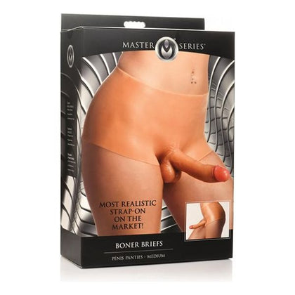 Introducing the Master Series Silicone Penis Panties - Model 714B Medium, Unisex Anal & Dildo Panties in Realistic Flesh Tone
