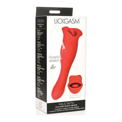 Shegasm Lickgasm Kiss + Tell Pro Dual Ended Kissing Vibrator - Red: The Ultimate Pleasure Experience for All Genders