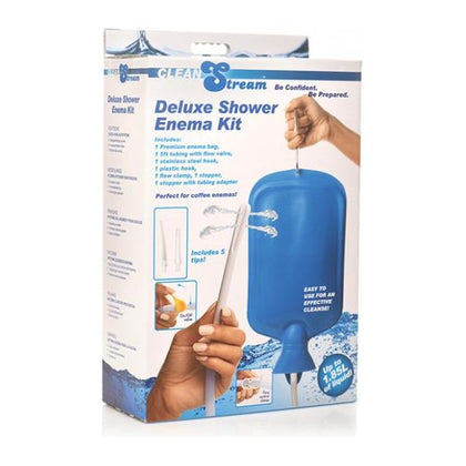 Clean Stream Detox Deluxe Shower Enema Kit: Complete Cleansing System for Ultimate Intimacy - Model XL-300 - Unisex - Anal & Vaginal Hygiene - White