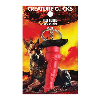 Creature Cocks Hell-hound Silicone Miniature Dildo Key Chain - Model: Red Hell-hound | Unisex | Novelty | Red