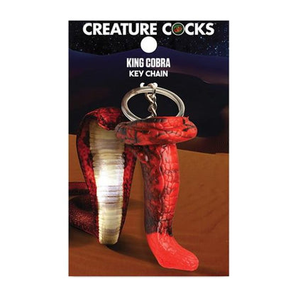 Creature Cocks King Cobra Silicone Key Chain- Model KCK-001, Unisex, Fantasy Roleplay and Mythical Sex Toy, Black/Red
