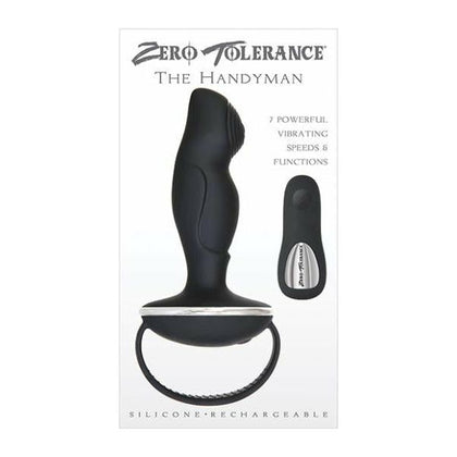 Zero Tolerance Handyman Prostate Stimulator - Model ZT-001 - Male P-Spot Pleasure - Black