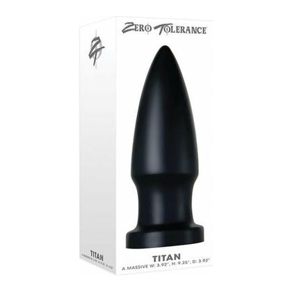 Zero Tolerance Titan - Black Anal Plug for Advanced Backdoor Pleasure (Model: ZT-TP-001, Male/Female, Full Feeling)